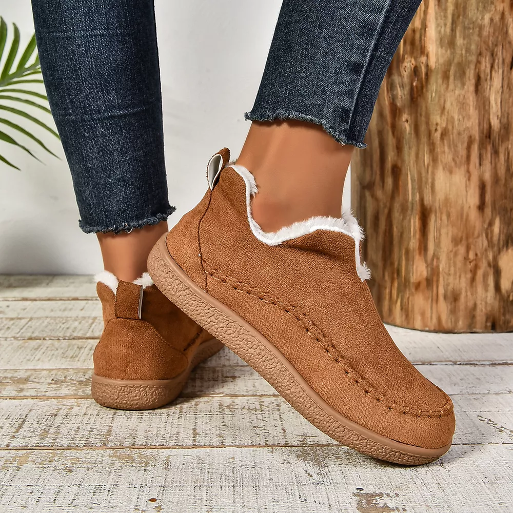 Round Toe Plush Lined Shoes, image 11