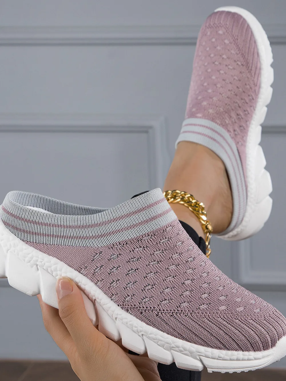 Breathable Mesh Slip-On Sneakers, image 7