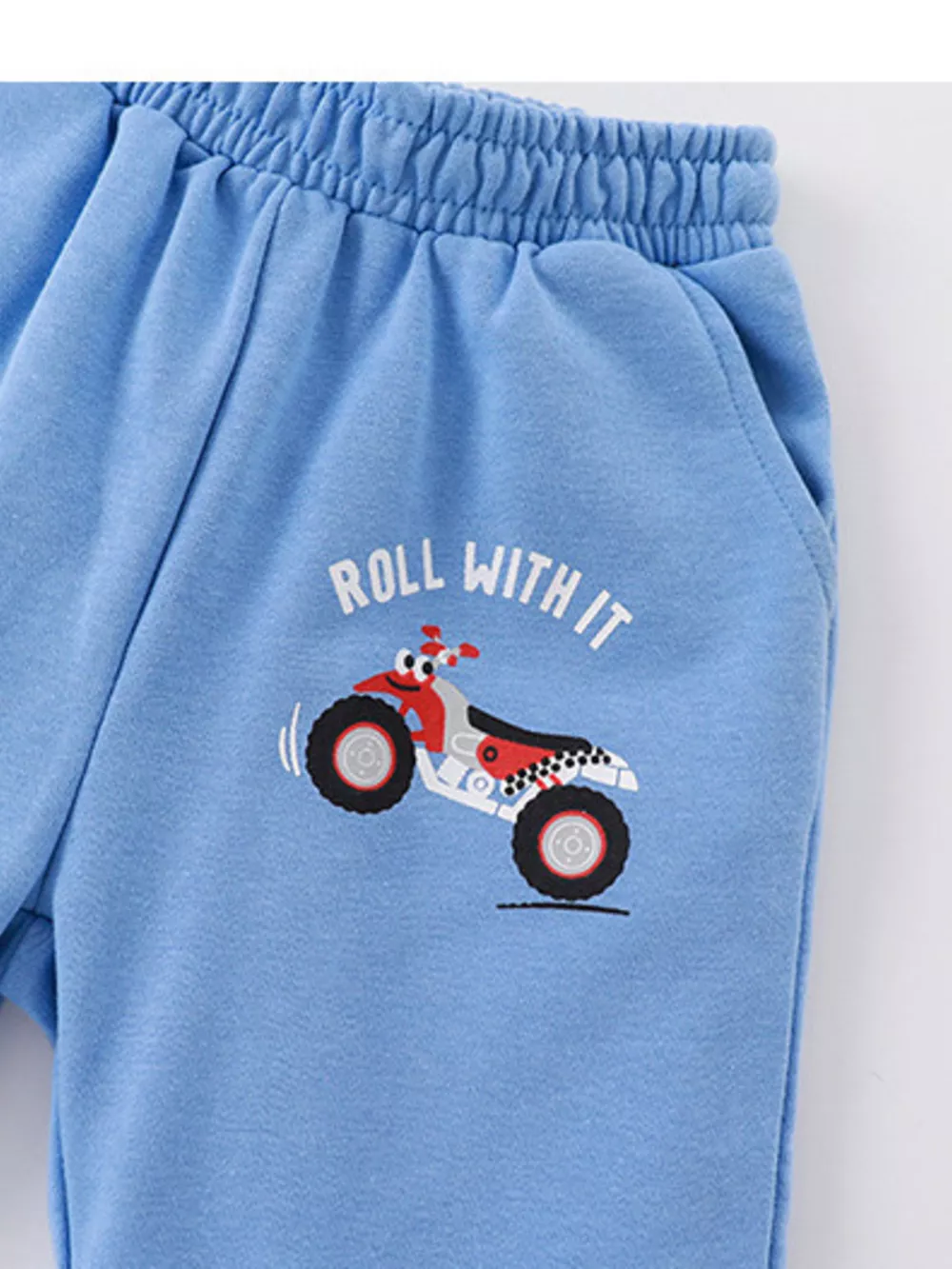 Children's Cartoon ATV Print Tee and Shorts Set, image 2
