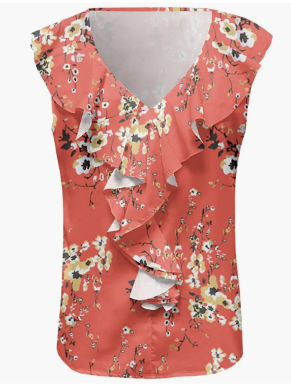 Printed V-Neck Tank, image 15