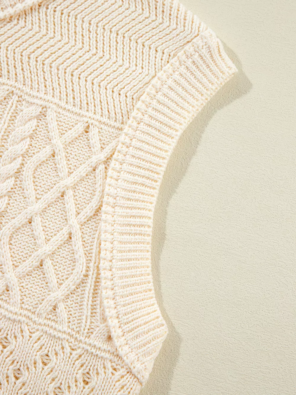 Cable Knit Dolman Sweater Vest, image 9