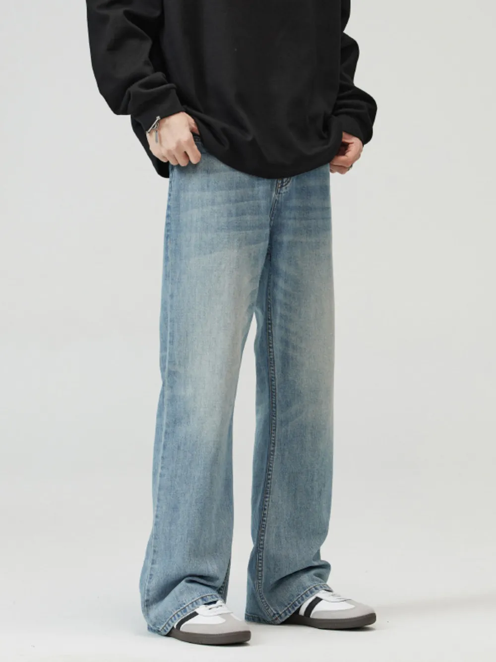 Men's Full Size Wide Leg Jeans Plus Size, image 2
