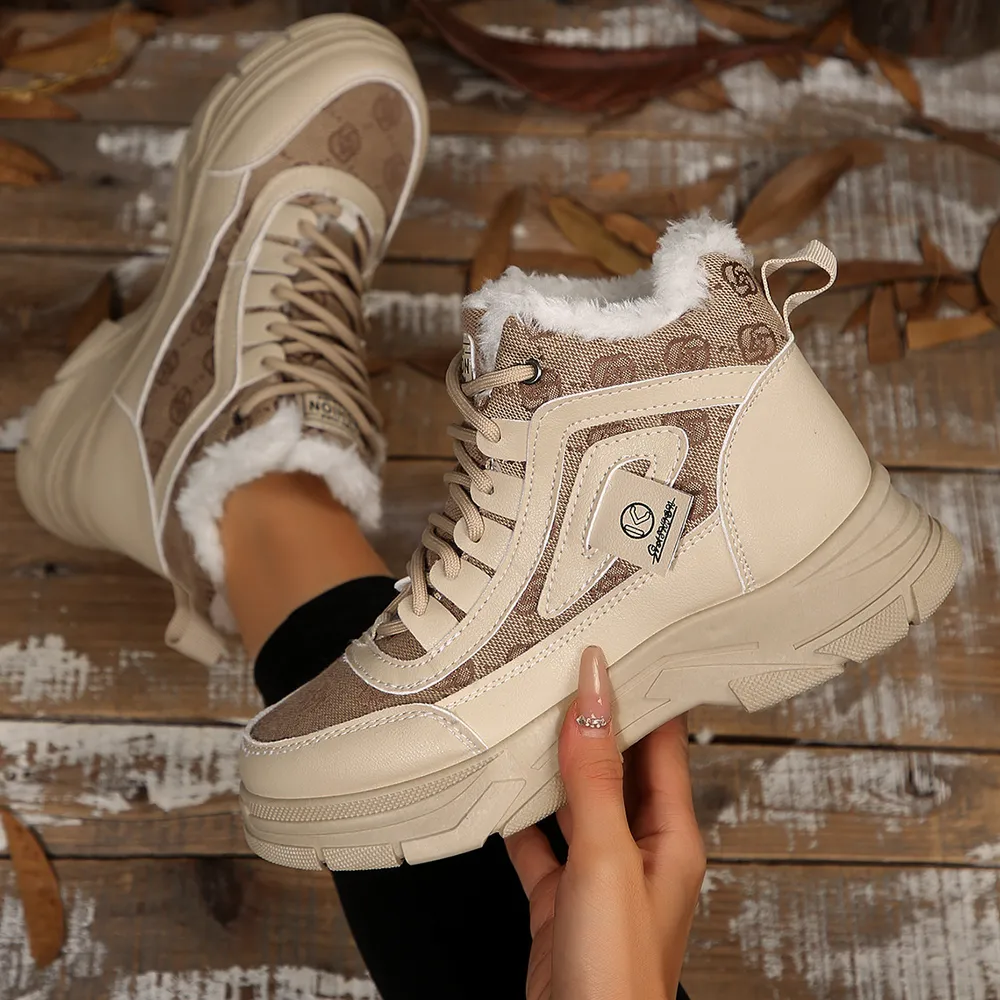 High-Top Platform Chunky Sneaker Boots with Lace-Up, image 10