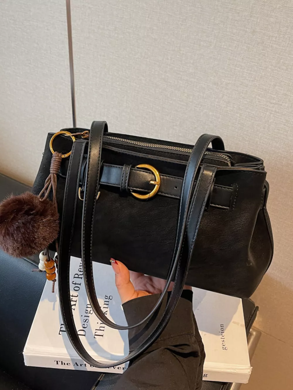 Buckle Decor Shoulder Bag, image 5