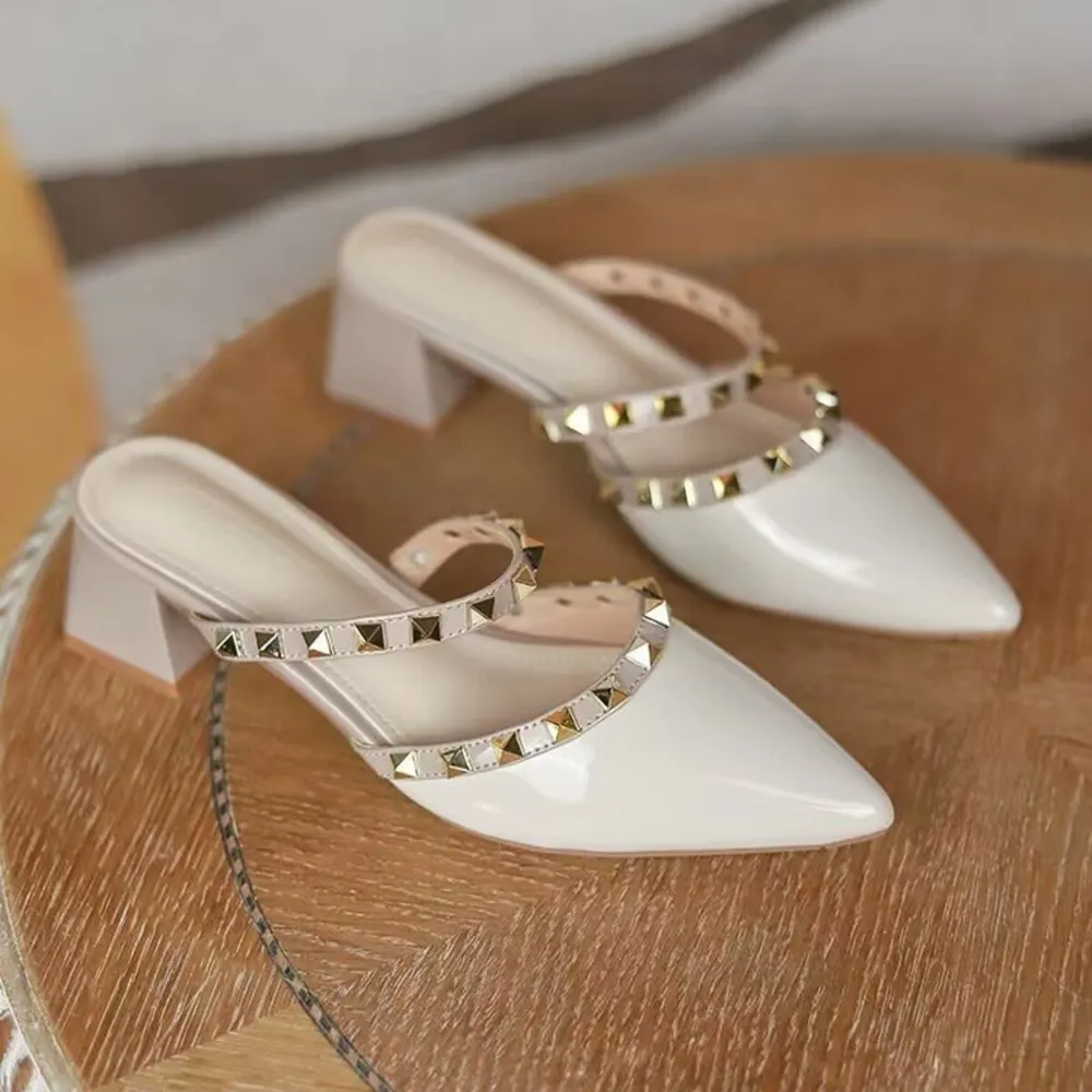 Point Toe Block Heels Sandals, image 8