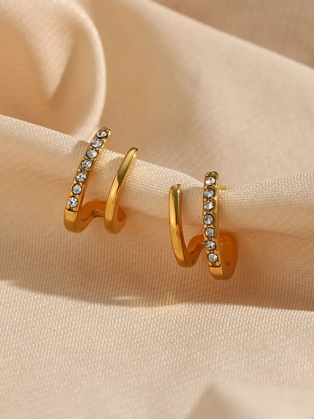 Double-Layer Hoop Earrings, image 6