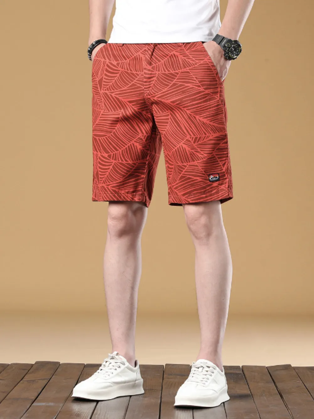 Men's Printed Wide-Leg Shorts, image 5