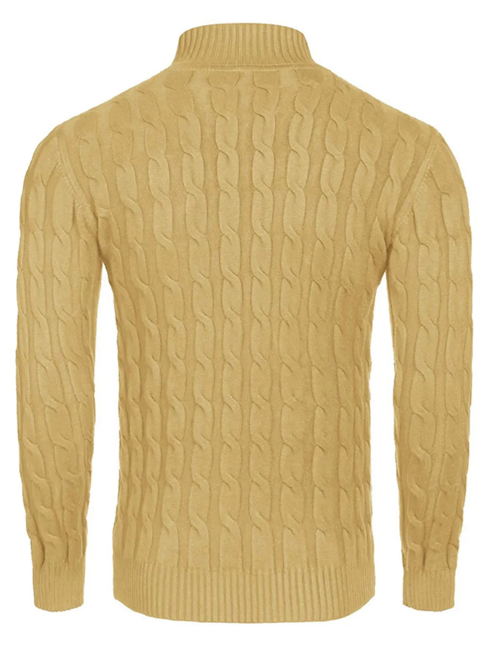 Men's Cable Knit Turtleneck Sweater, image 17