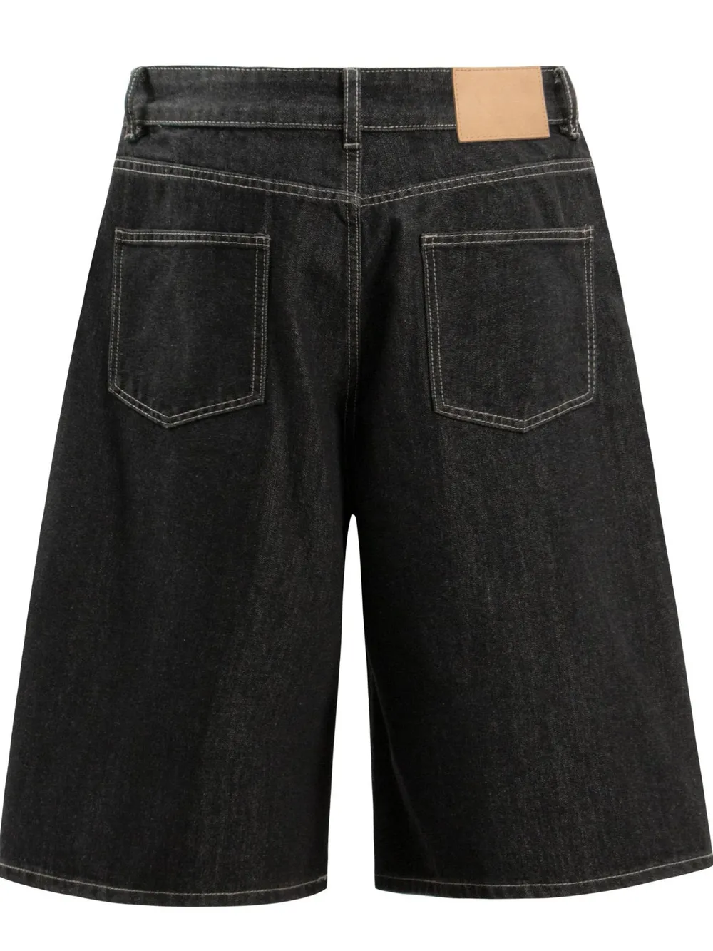 Men's Wide-Leg Denim Shorts with Pockets, image 6