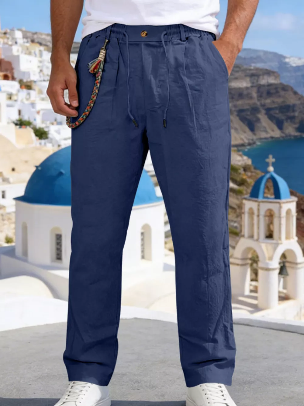 Men's Full Size Casual Drawstring Pants with Pockets Plus Size, image 8