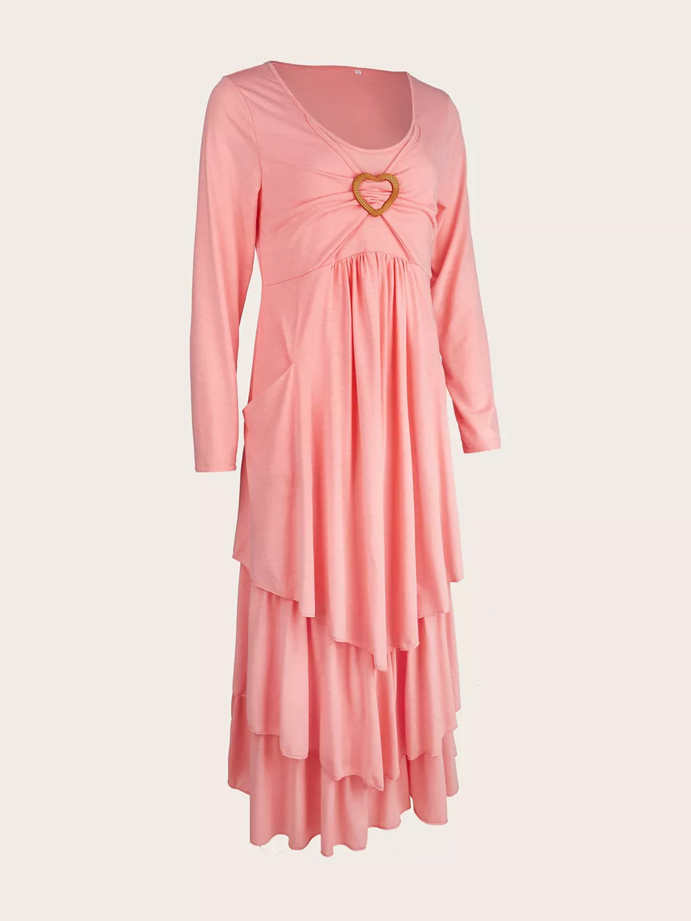Full Size Heart-Decor Layered Midi Dress Plus Size, image 18