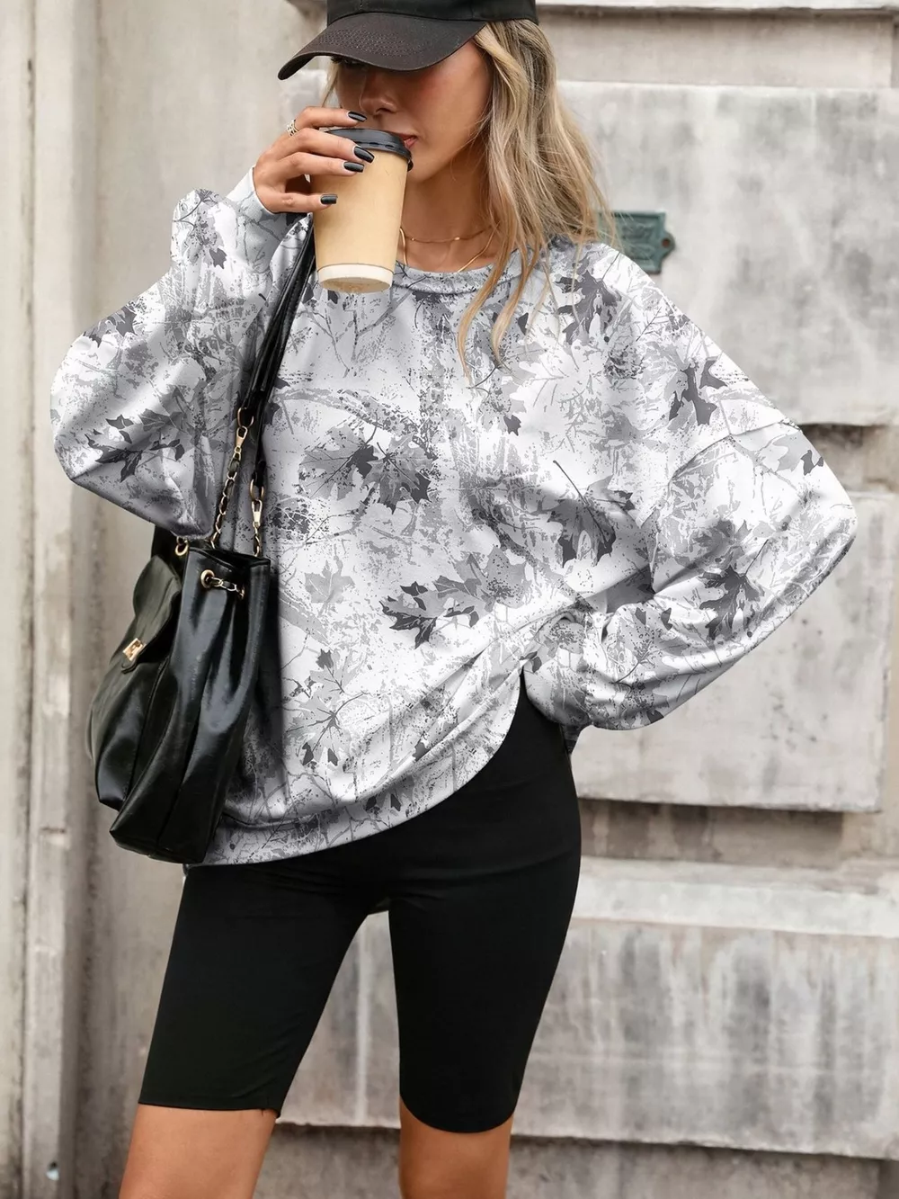 Printed Round Neck Sweatshirt, image 2