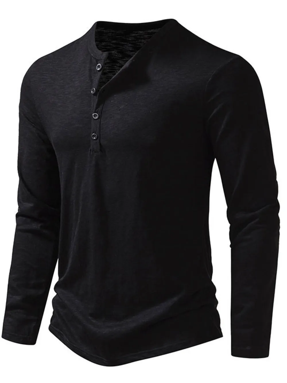 Men's Button Detail Long Sleeve T-Shirt, image 14