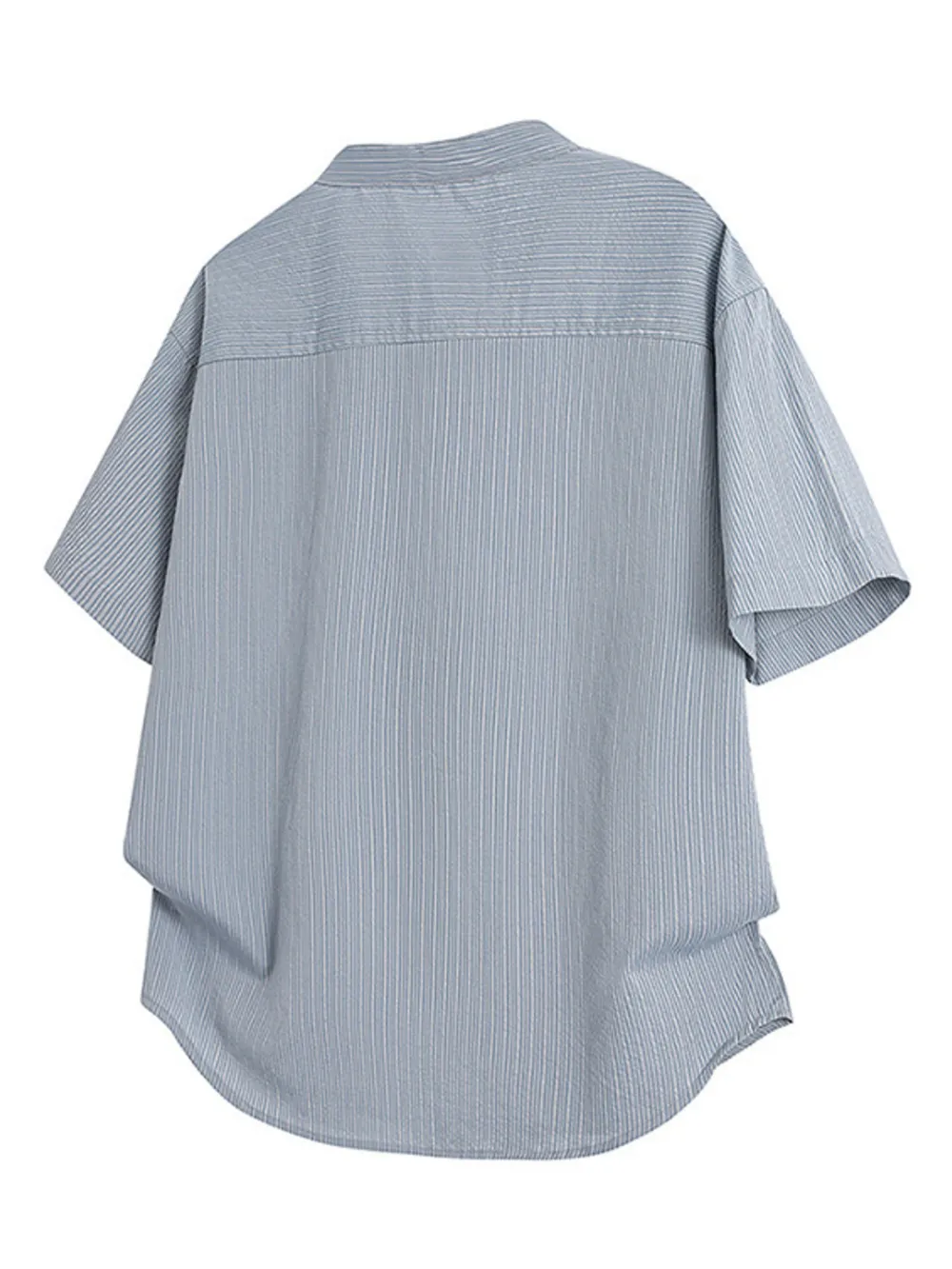 Men's Plus Size Casual Striped Button Up Shirt, image 2