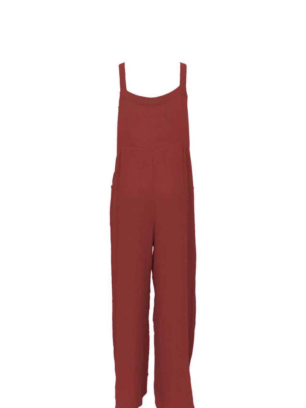 Full Size Casual Wide Leg Textured Overalls Plus Size, image 11