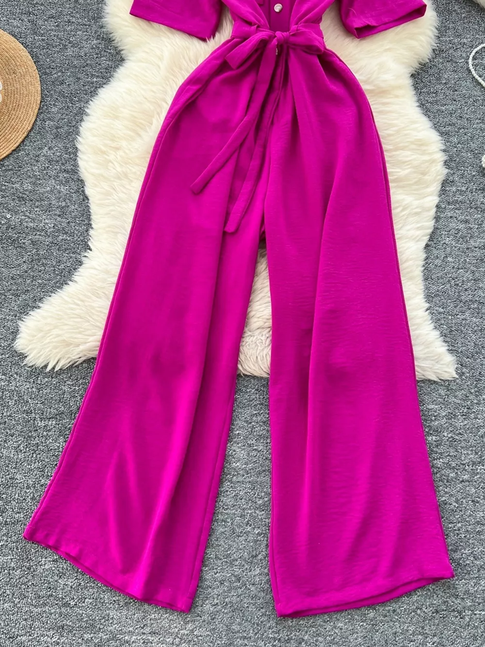 Tie Waist Wide Leg Jumpsuit, image 35