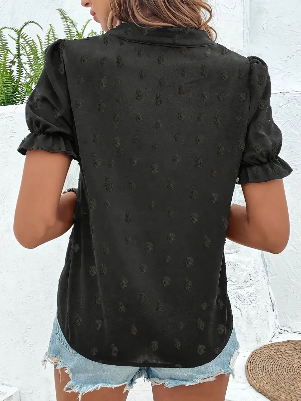 Floral Embroidered Puff Sleeve Blouse, image 3