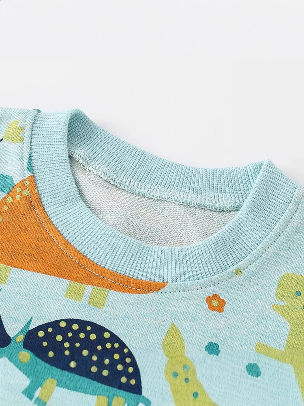 Children's Dinosaur Print Crew Neck Casual Sweatshirt, image 4
