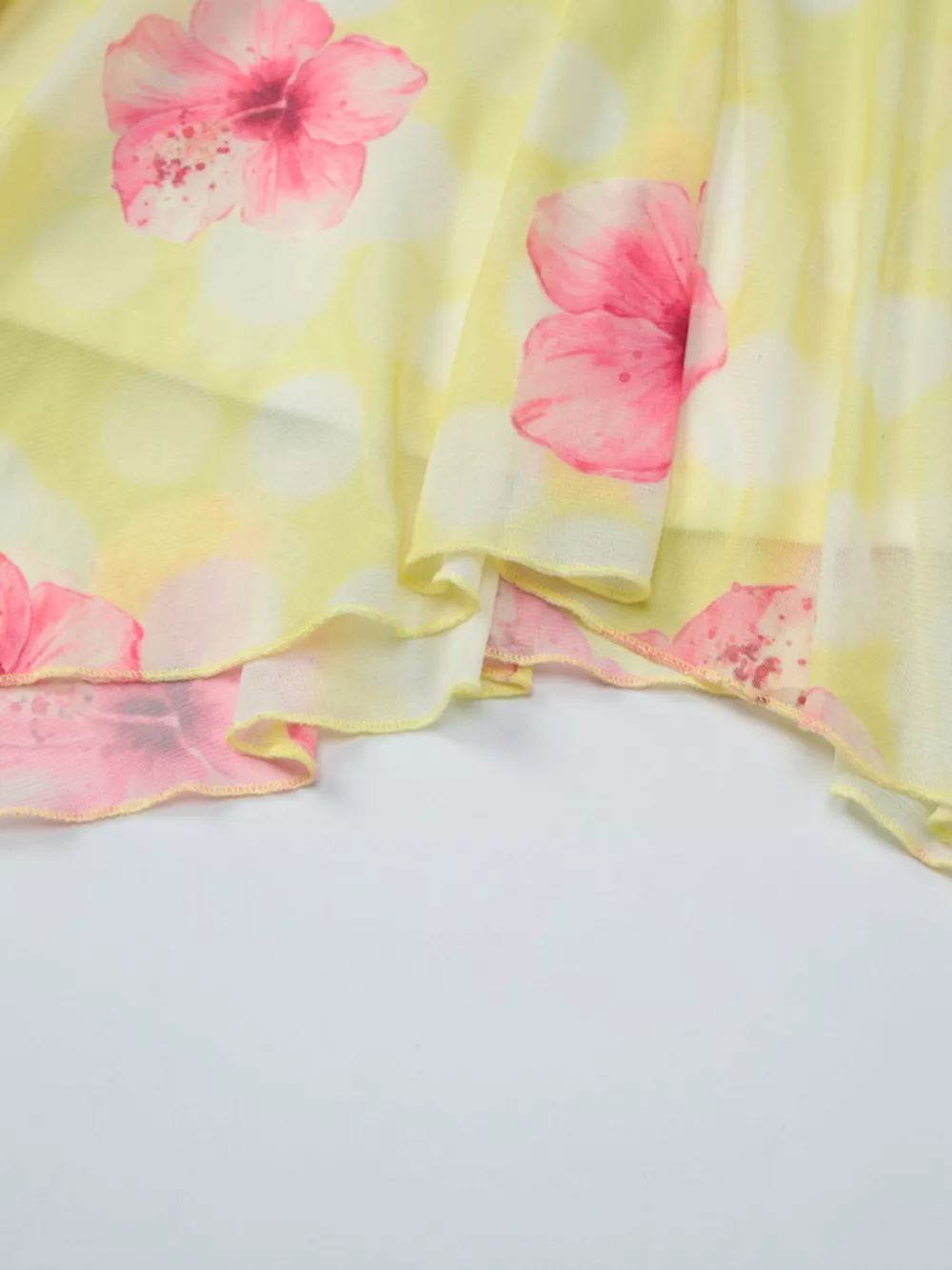 Sheer Floral Print Sleeveless Asymmetrical Mini Dress, image 16