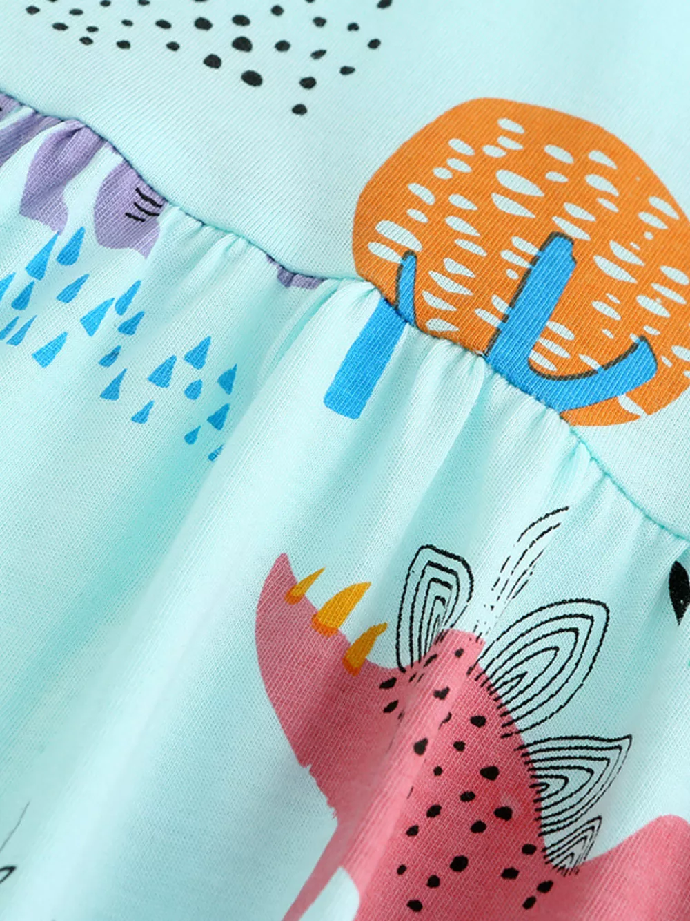 Children's Dinosaur Print A-Line Dress, image 3