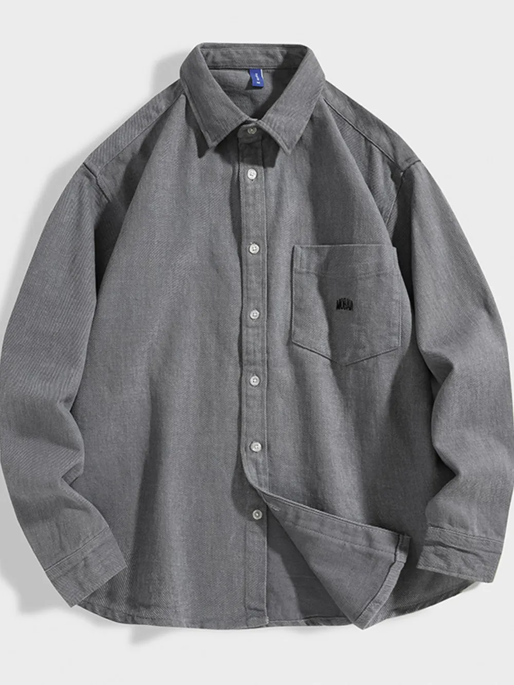 Men's Plus Size Casual Button Up Long Sleeve Shirt, image 2