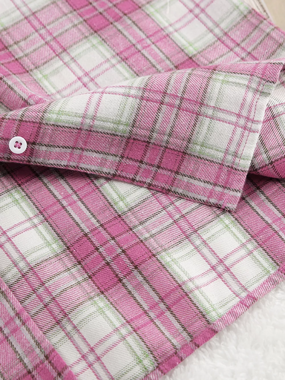 Plaid Long Sleeve Shirt and Pants Set, image 8