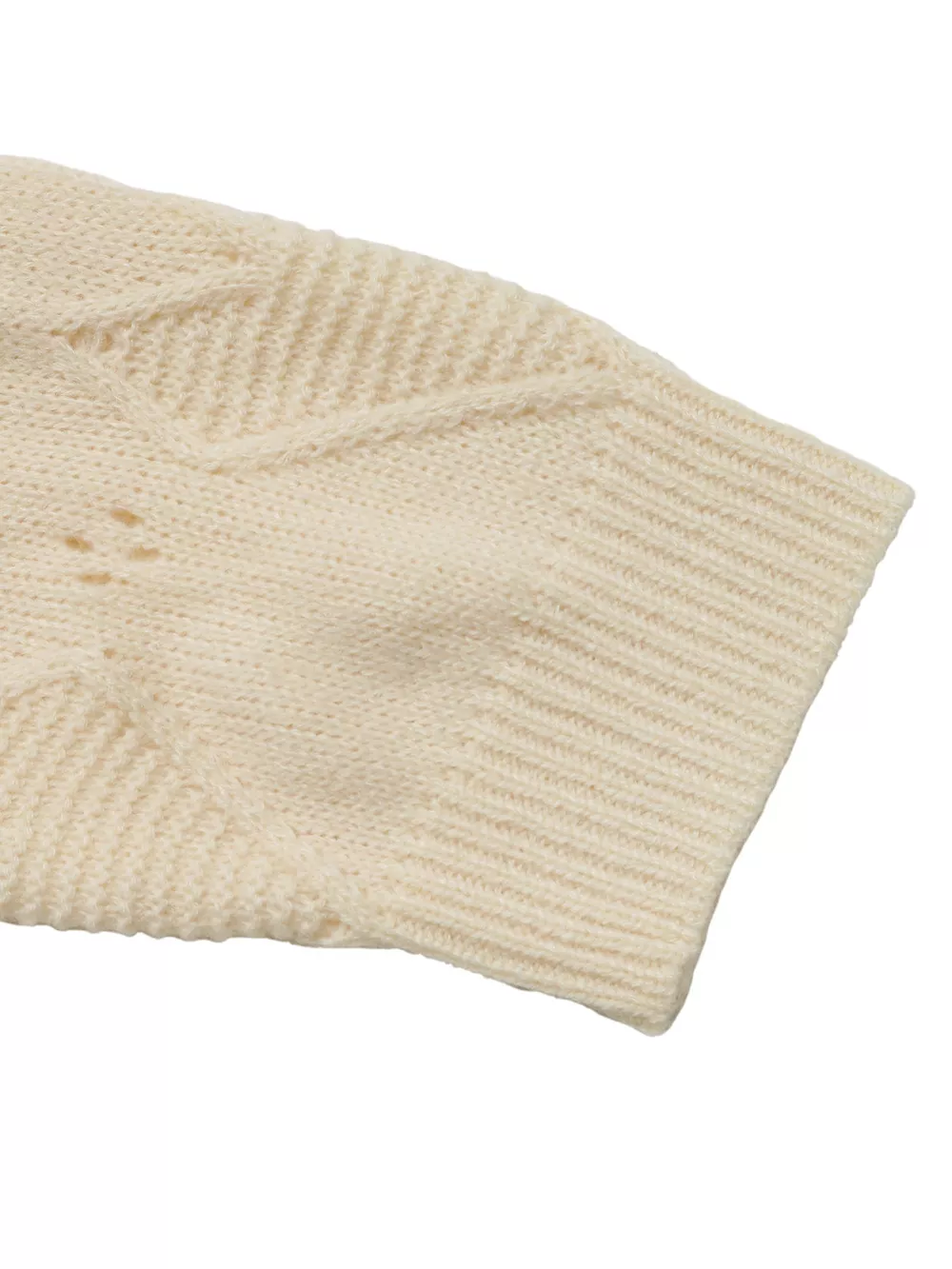 Openwork Heart Round Neck Sweater, image 5