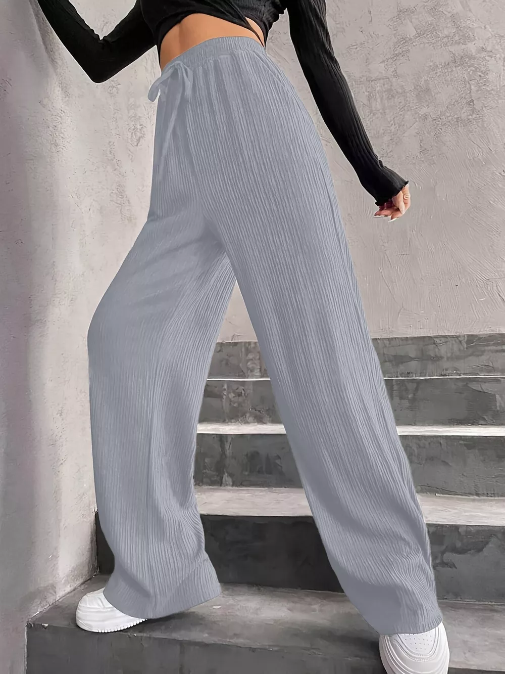 Drawstring Wide Leg Pants, image 26