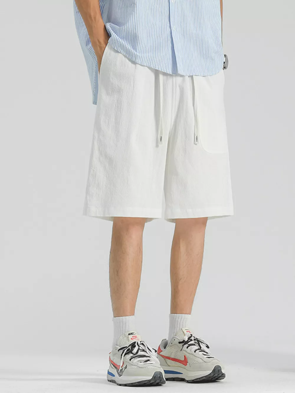 Men's Plus Size Loose Fit Drawstring Shorts, image 2