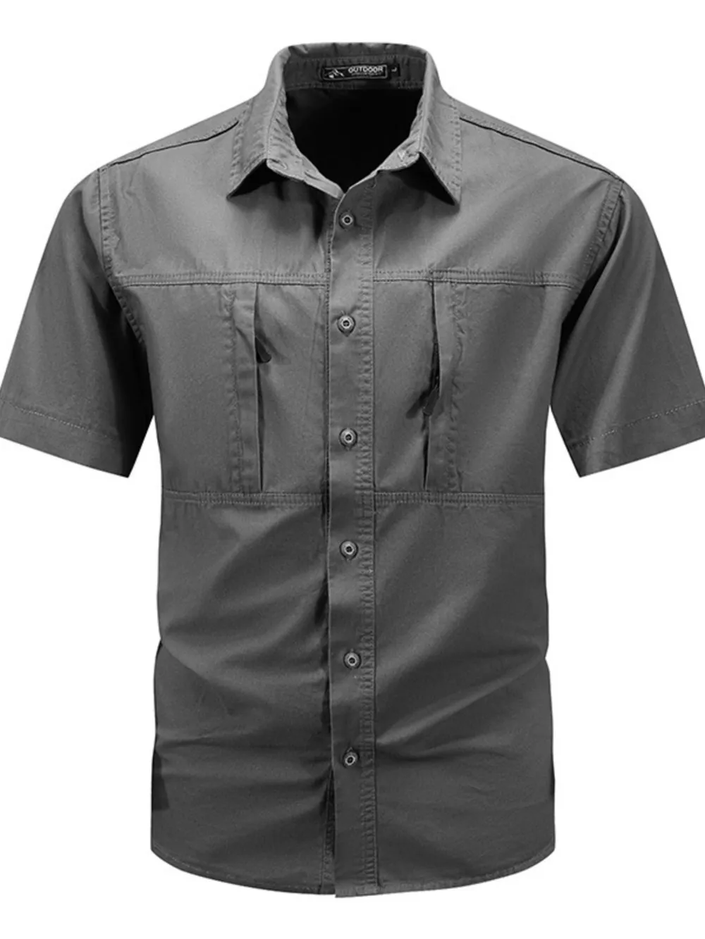 Men's Plus Size Casual Short Sleeve Shirt, image 2