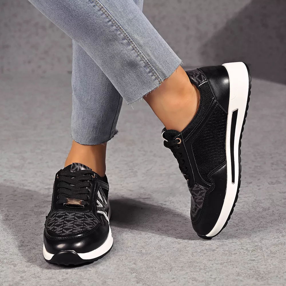 Lace Up Round Toe Sneakers, image 3