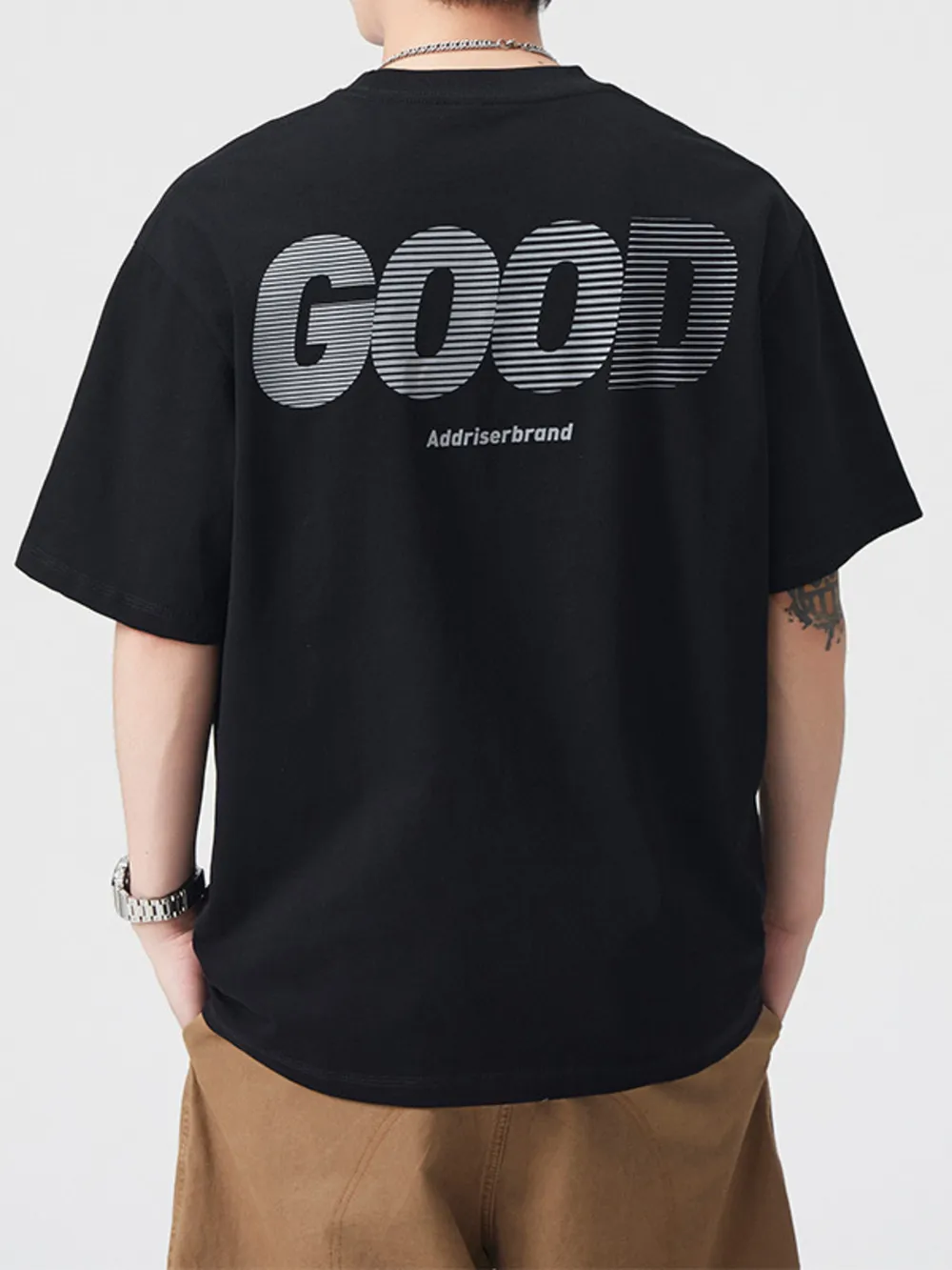Men's Plus Size Round Neck Short Sleeve T-Shirt, image 3