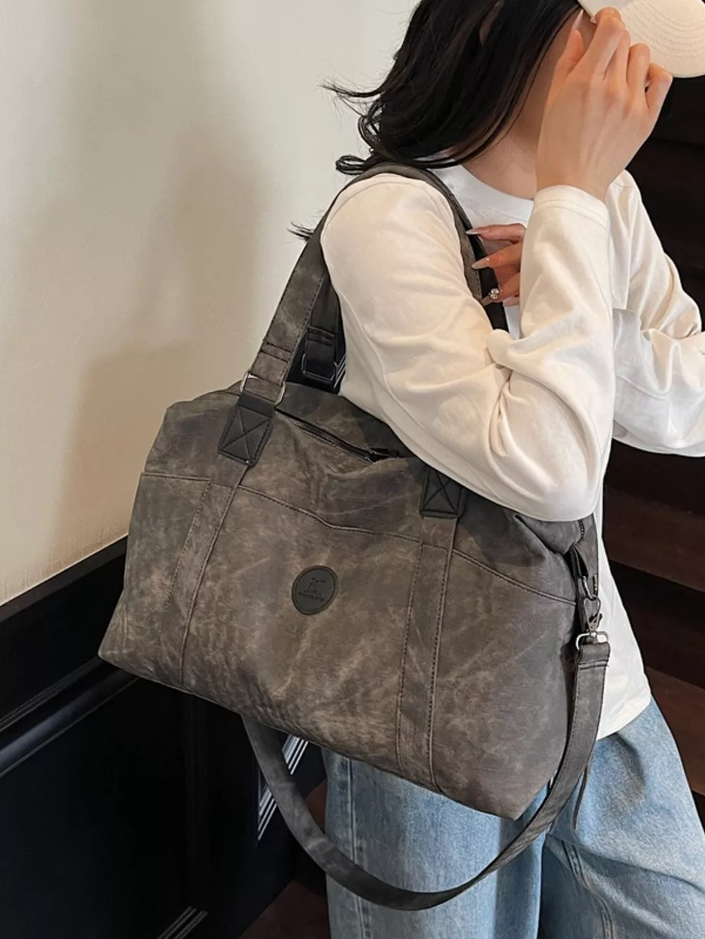 Vintage Washed Duffel Bag, image 3