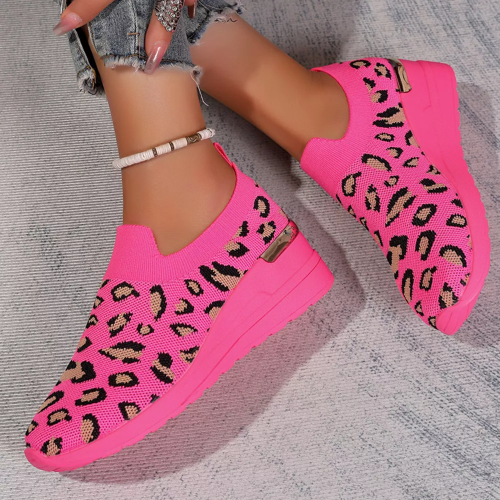 Mesh Round Toe Wedge Athletic, image 9