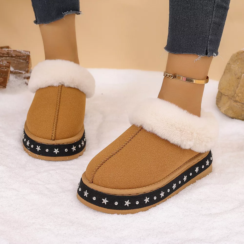 Faux Fur Lined Platform Ankle Boots, image 5