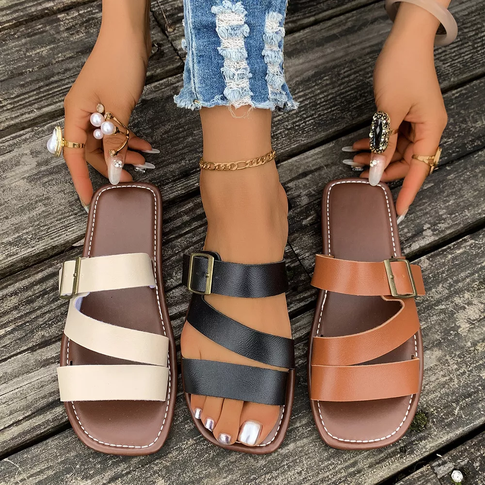 Open Toe Buckle Sandals, image 2