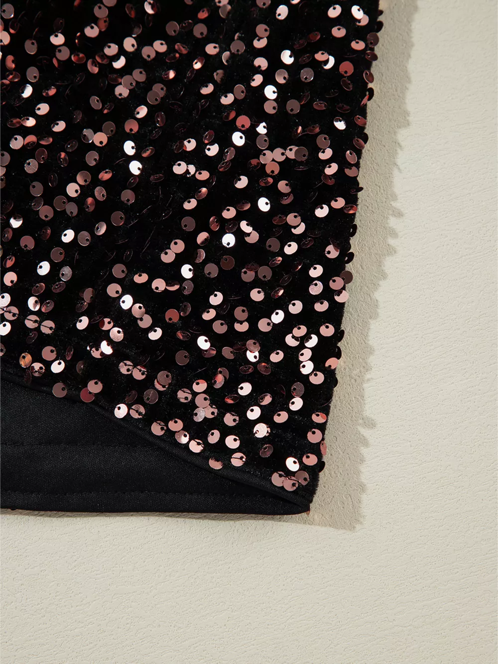 Sequin Long Sleeve Cutout Back Top, image 6