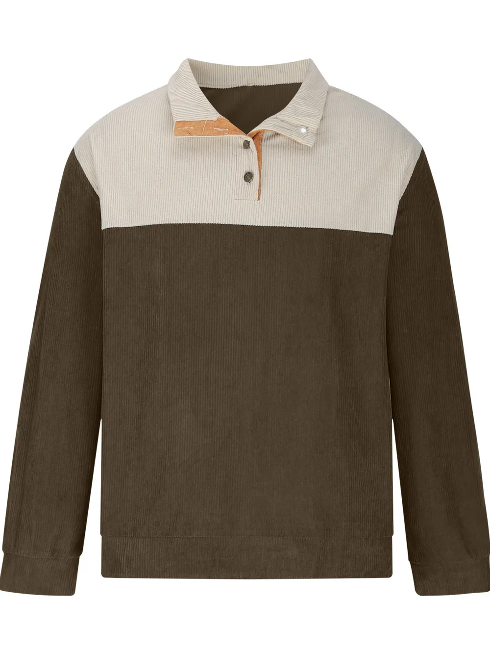 Men's Full Size Color Block Long Sleeve Sweatshirt Plus Size, image 4