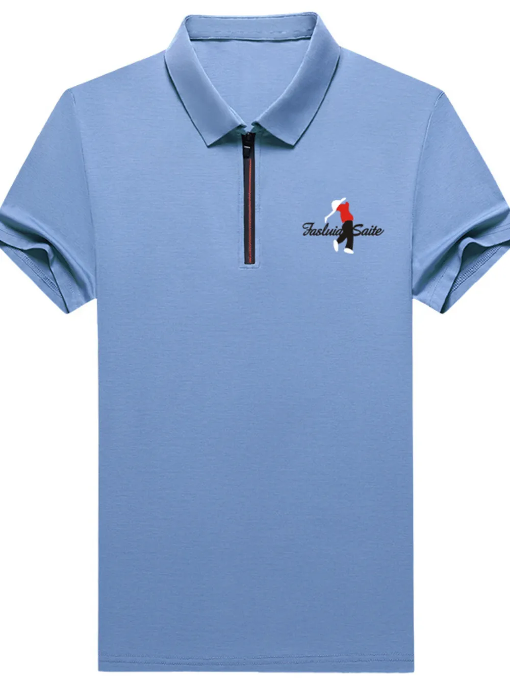 Men's Plus Size Half-Zip Short Sleeve Polo, image 9