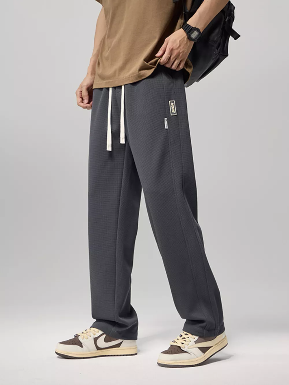 Men's Plus Size Loose Fit Drawstring Pants, image 4