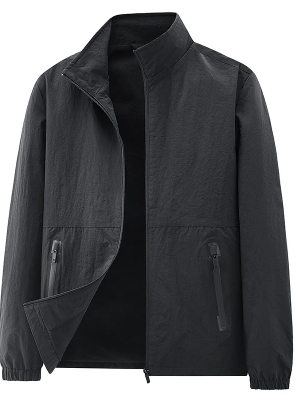 Men's Plus Size Zip Up Long Sleeve Jacket, image 13