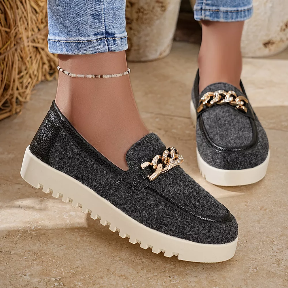 Round Toe Platform Slip-Ons, image 6