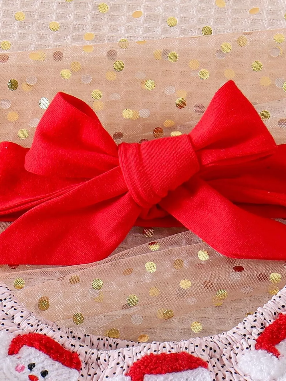 Children's Christmas Santa Embroidered Dress, image 3