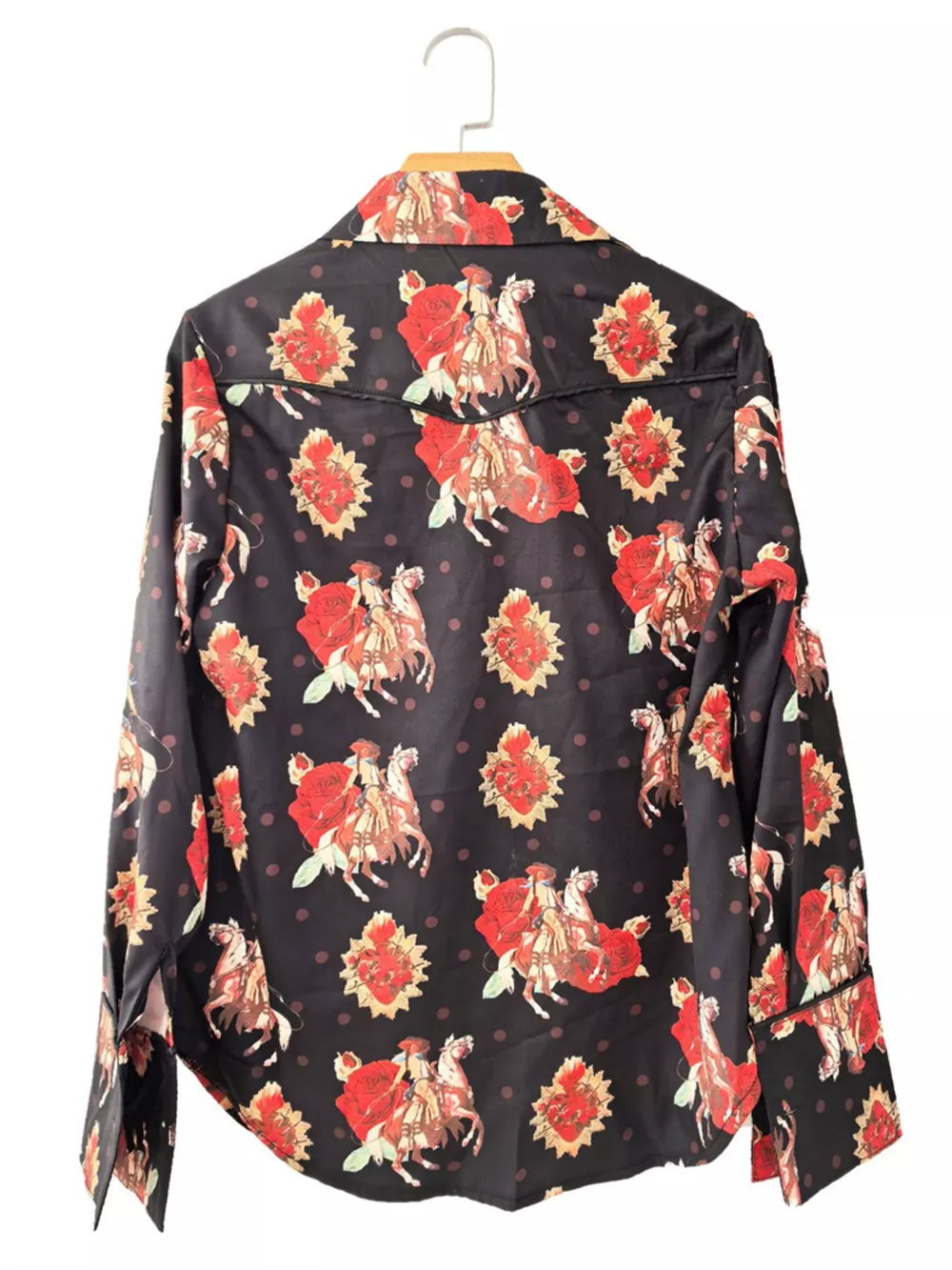 Printed Button Up Long Sleeve Shirt, image 10