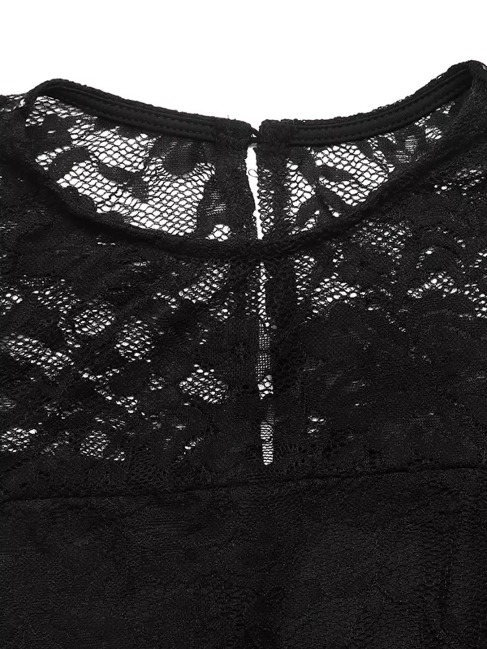 Elegant Lace Long Sleeve Mini Dress, image 6