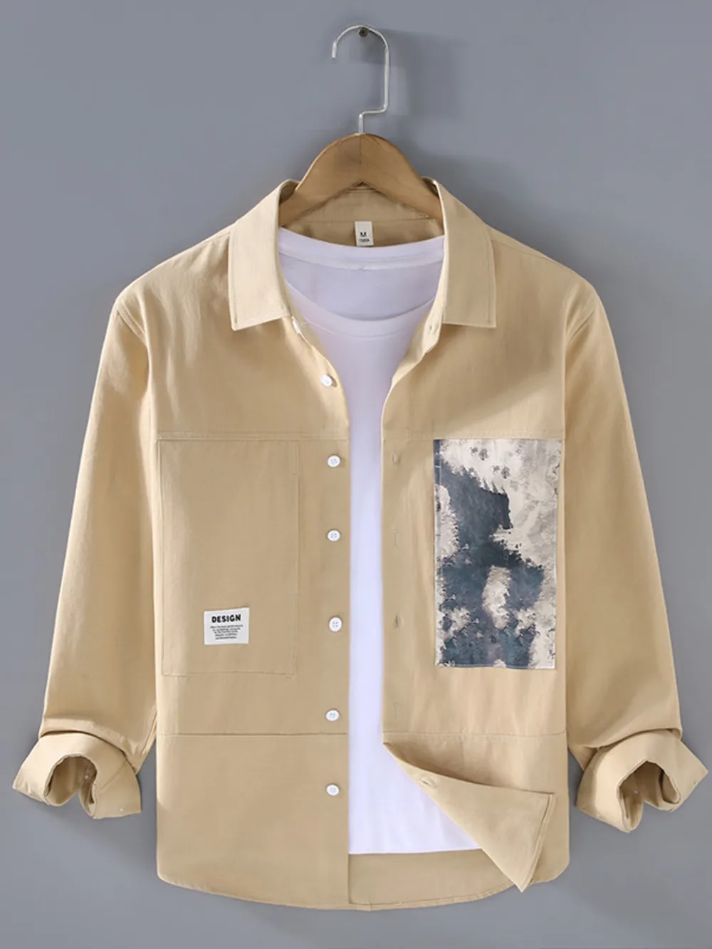 Men's Plus Size Button Up Long Sleeve Shirt, image 4