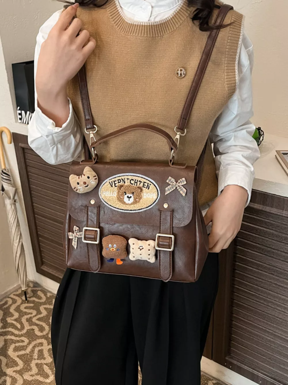Bear Decor Backpack Bag, image 6