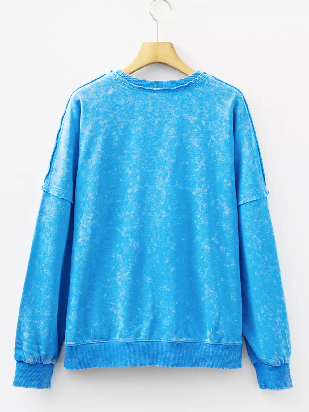 Mineral Wash Raw Seam Double Patched Pocket Sweatshirt, image 3