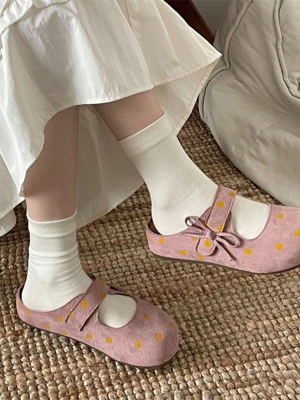 Polka Dot Round Toe Slip-Ons, image 13