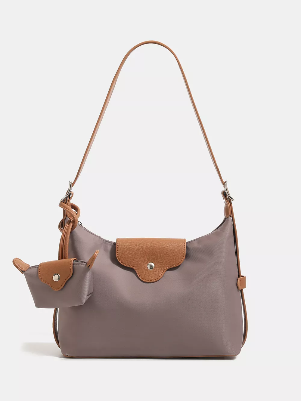 Nylon Hobo Shoulder Bag with Coin Purse